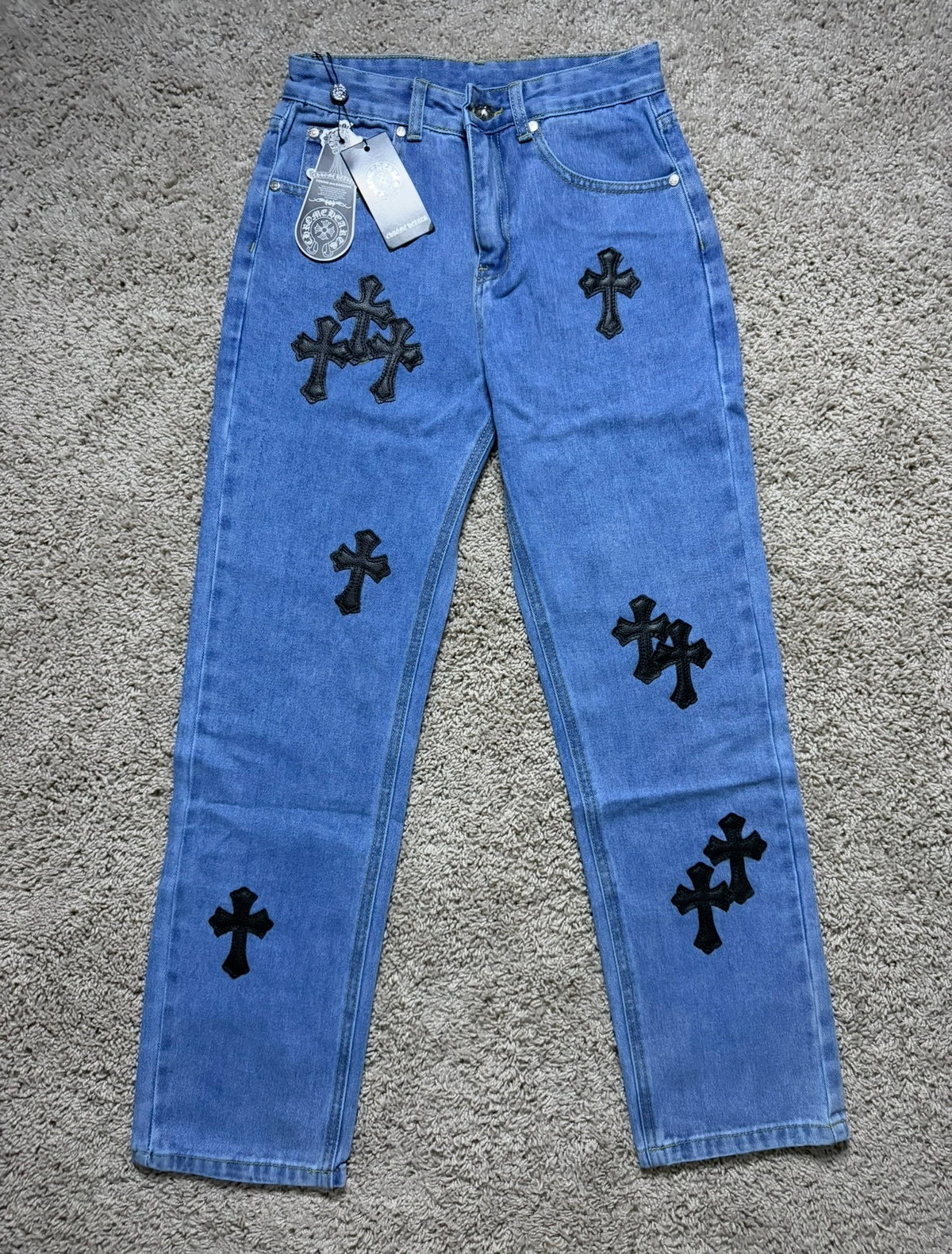 Chrome Heart Blue Jeans