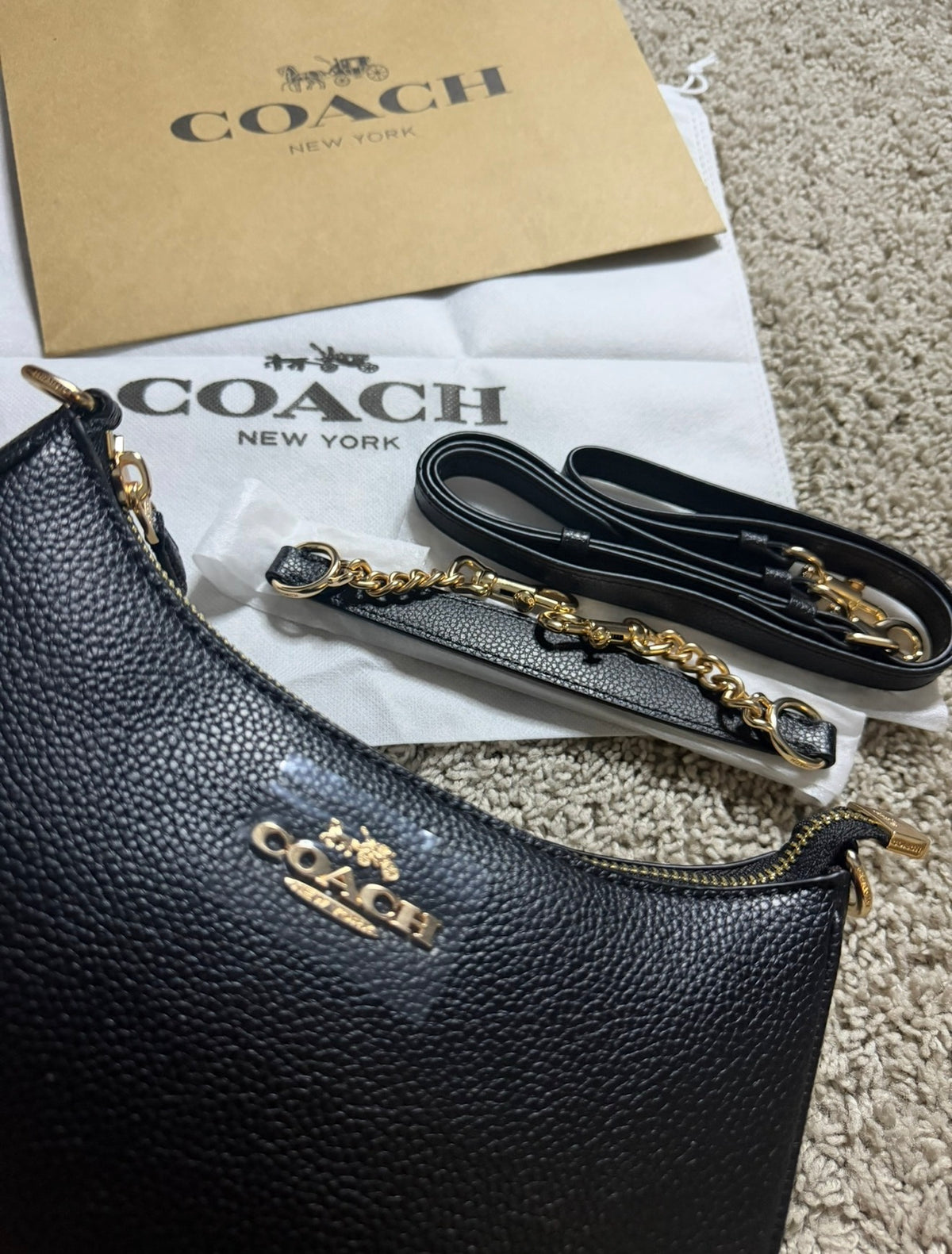 Coach Full Black Teri Shoulder Bag