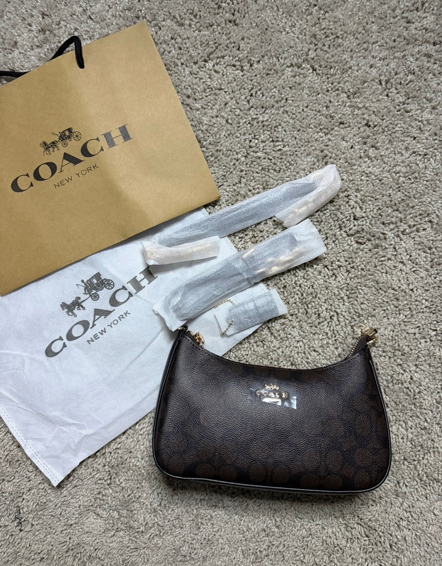 Coach Teri Shoulder Bag Brown/Black
