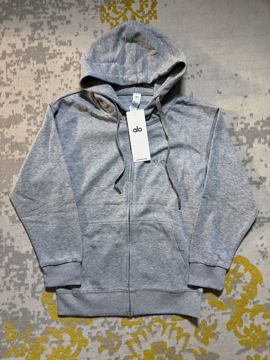 Alo grey Full Zip Hoodie