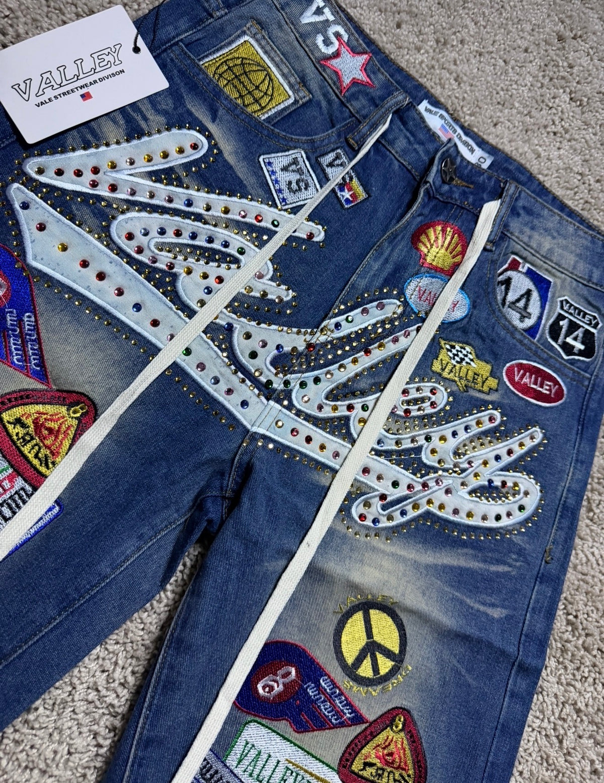 Valley Blue Patch Jorts