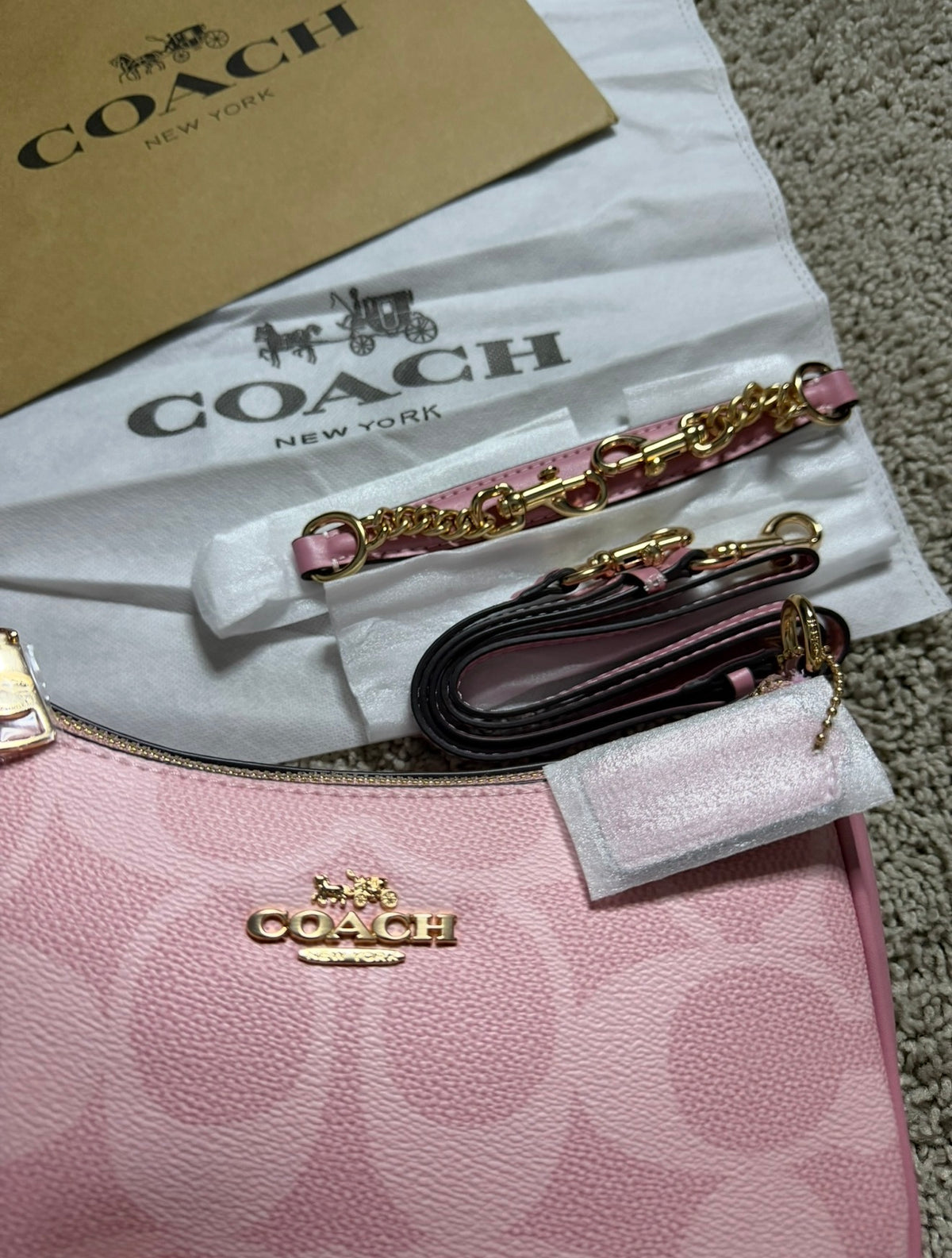 Coach Pink Big C Teri Shoulder Bag