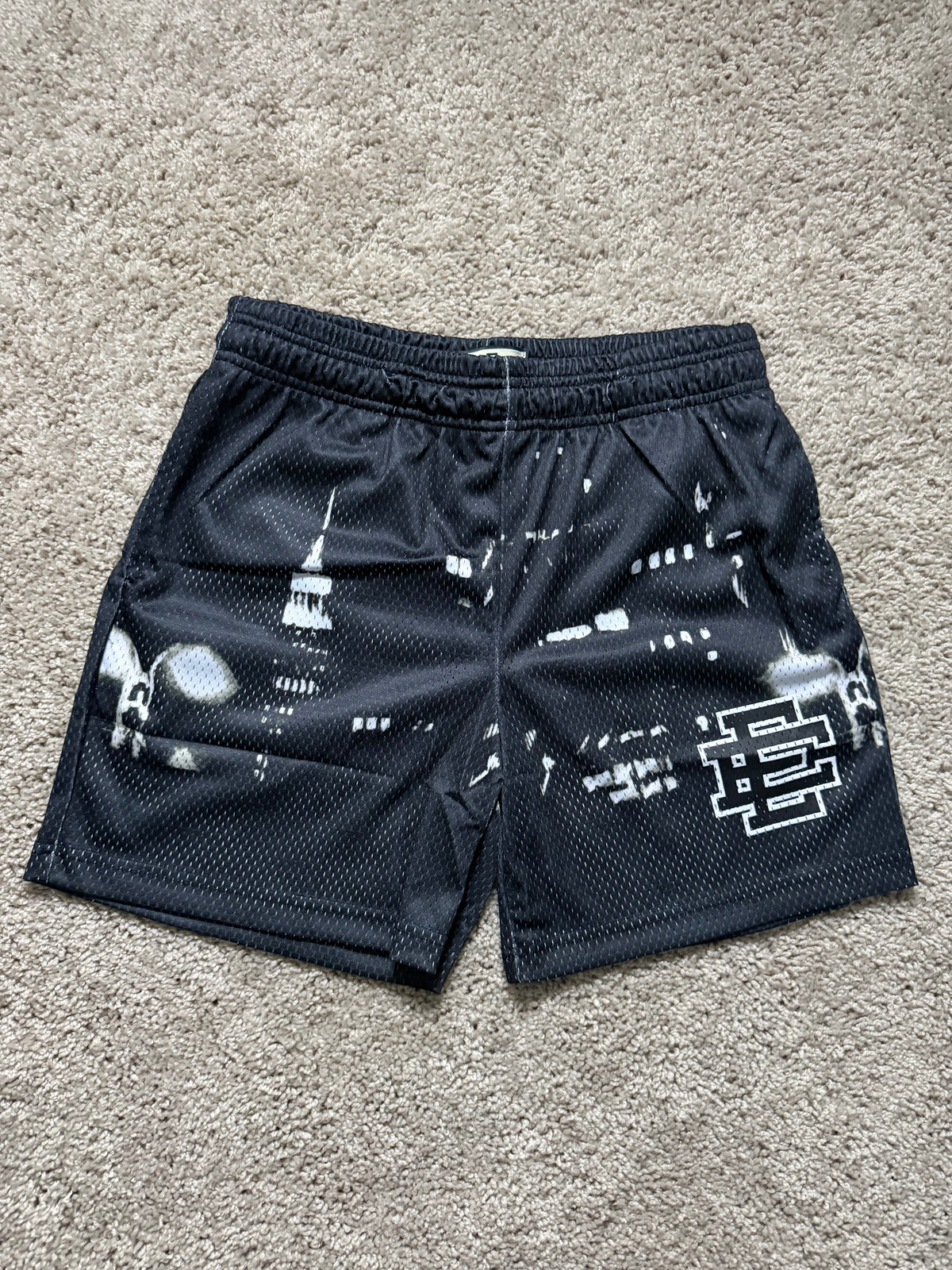 EE Black Skyline Shorts