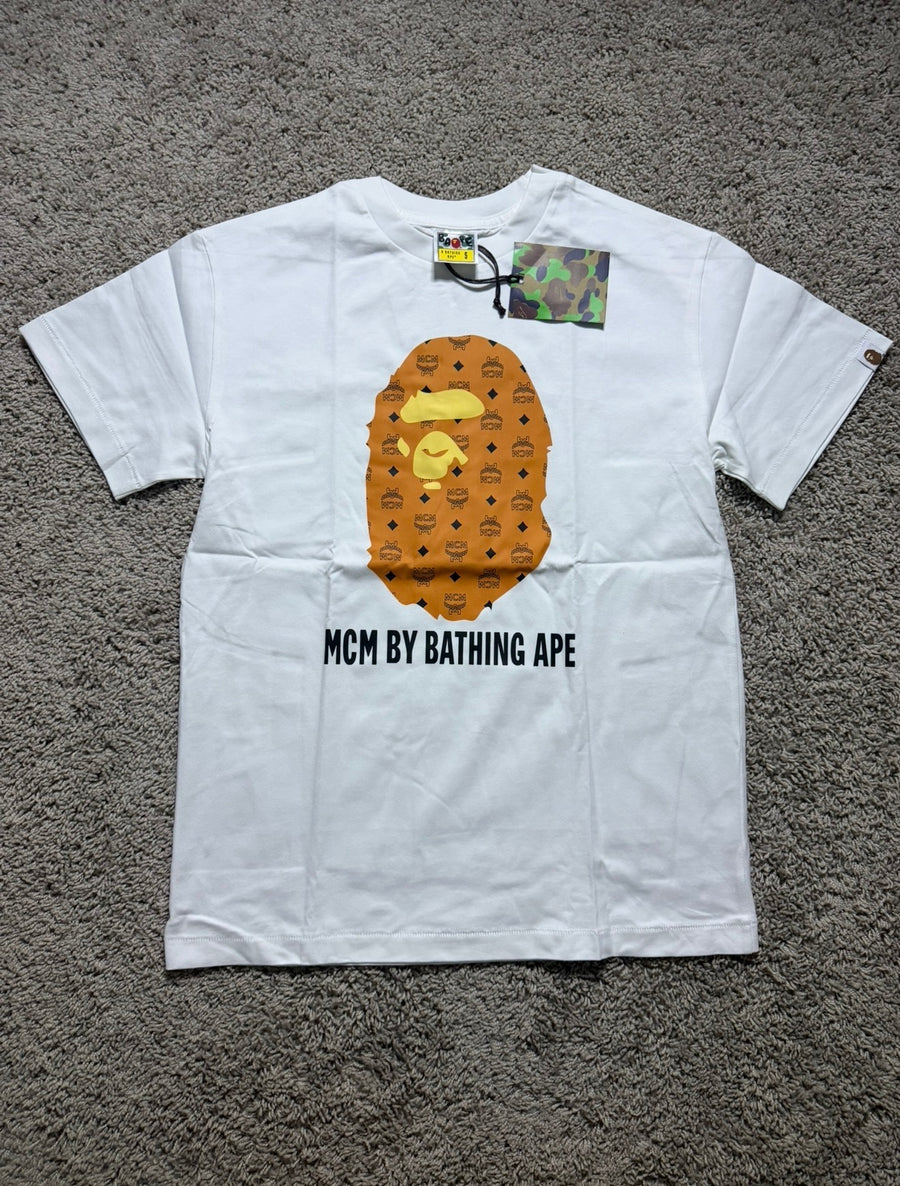 Bape X MCM White tee