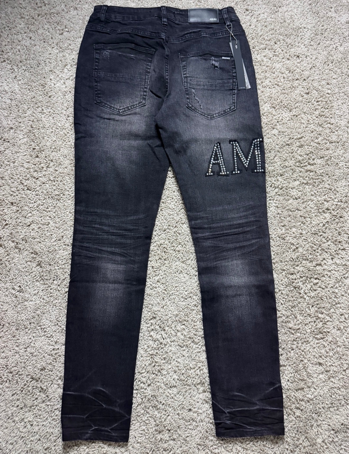 Amiri black Rhinestone Jeans