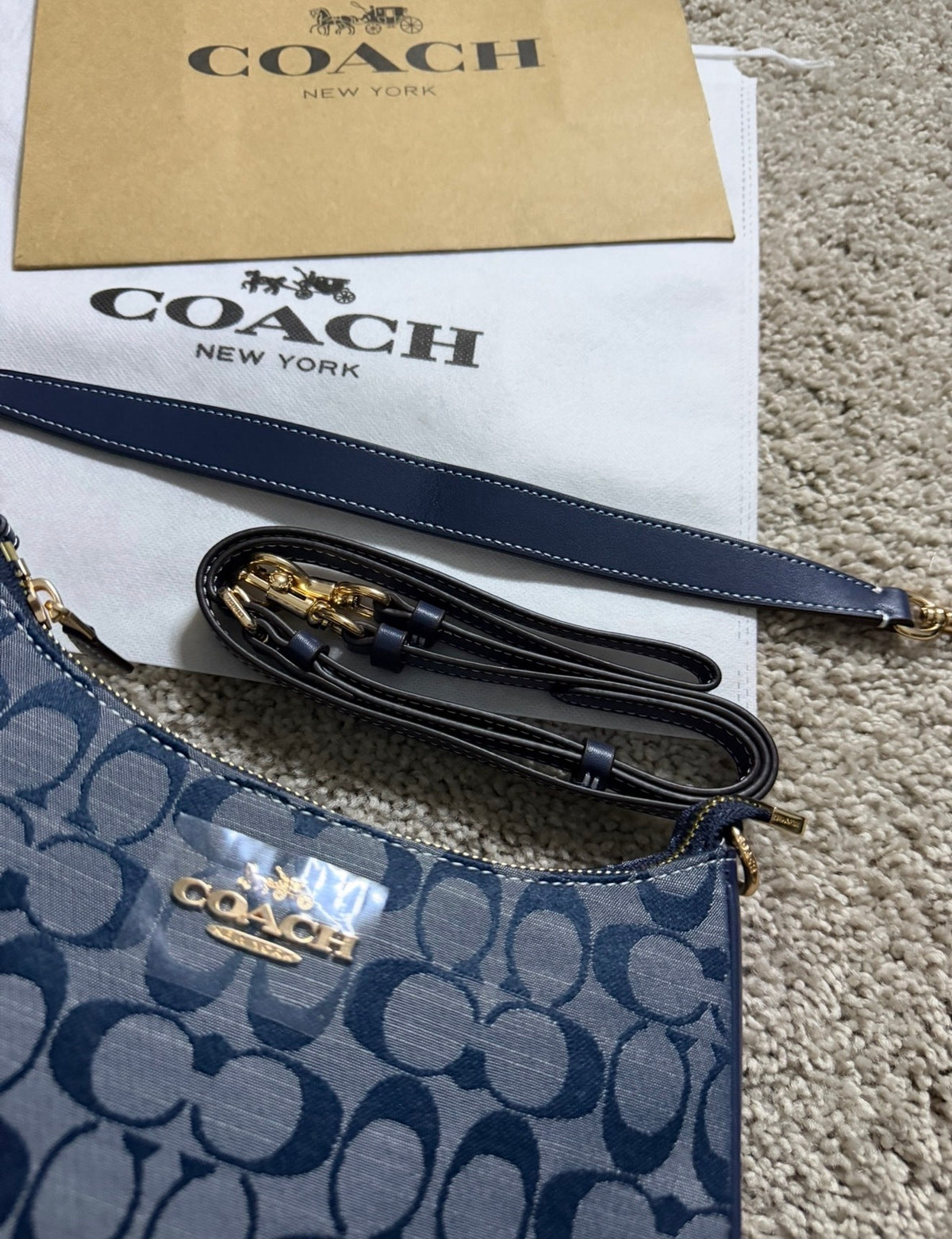 Coach Teri Shoulder Bag Blue