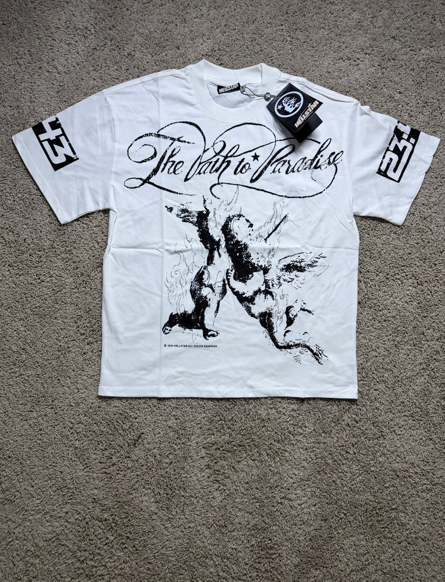 Hellstar Angel Path to Paradise White tee