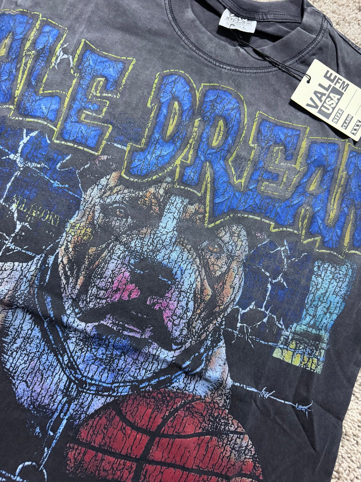 Valley Dreams Dog Blue Accent tee