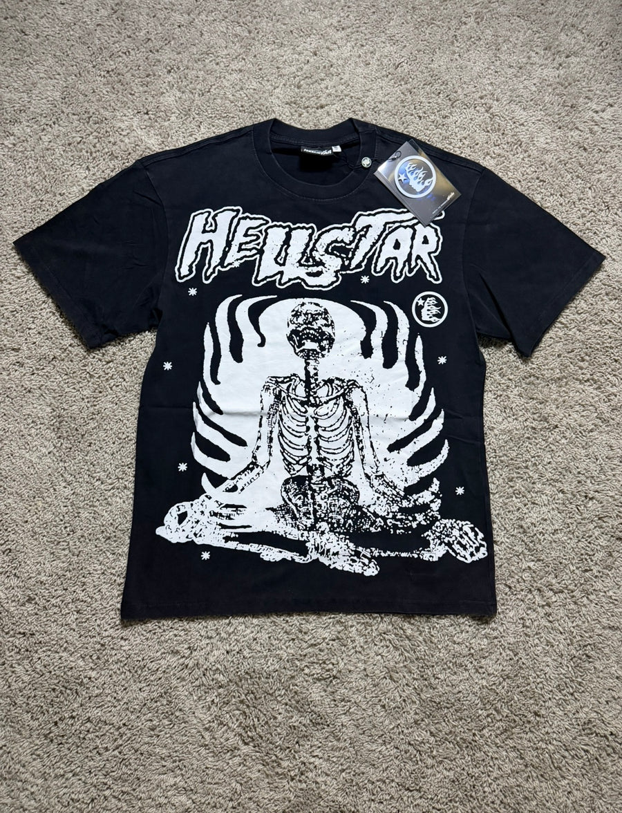 Hellstar Skeleton Flame Black Tee