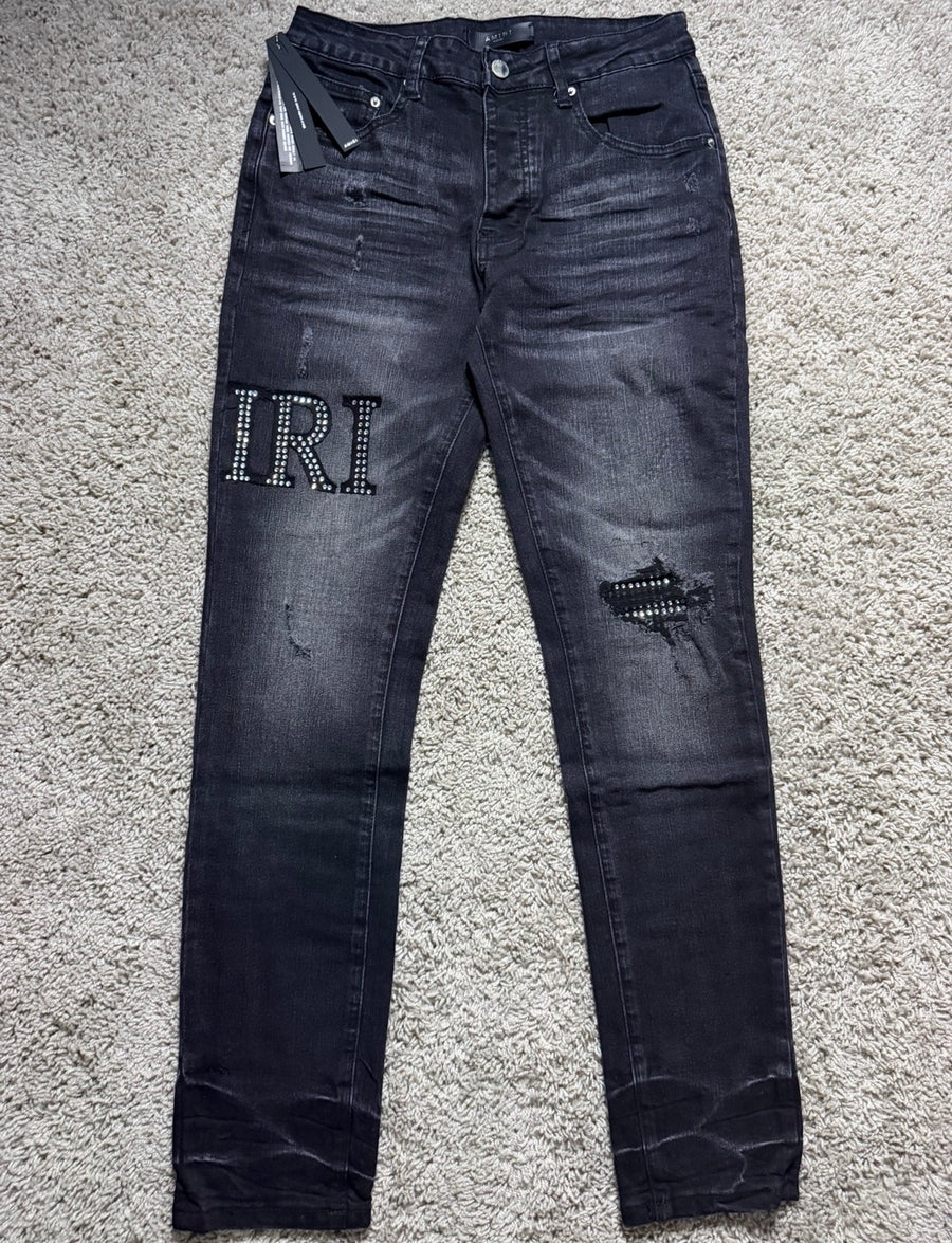 Amiri black Rhinestone Jeans