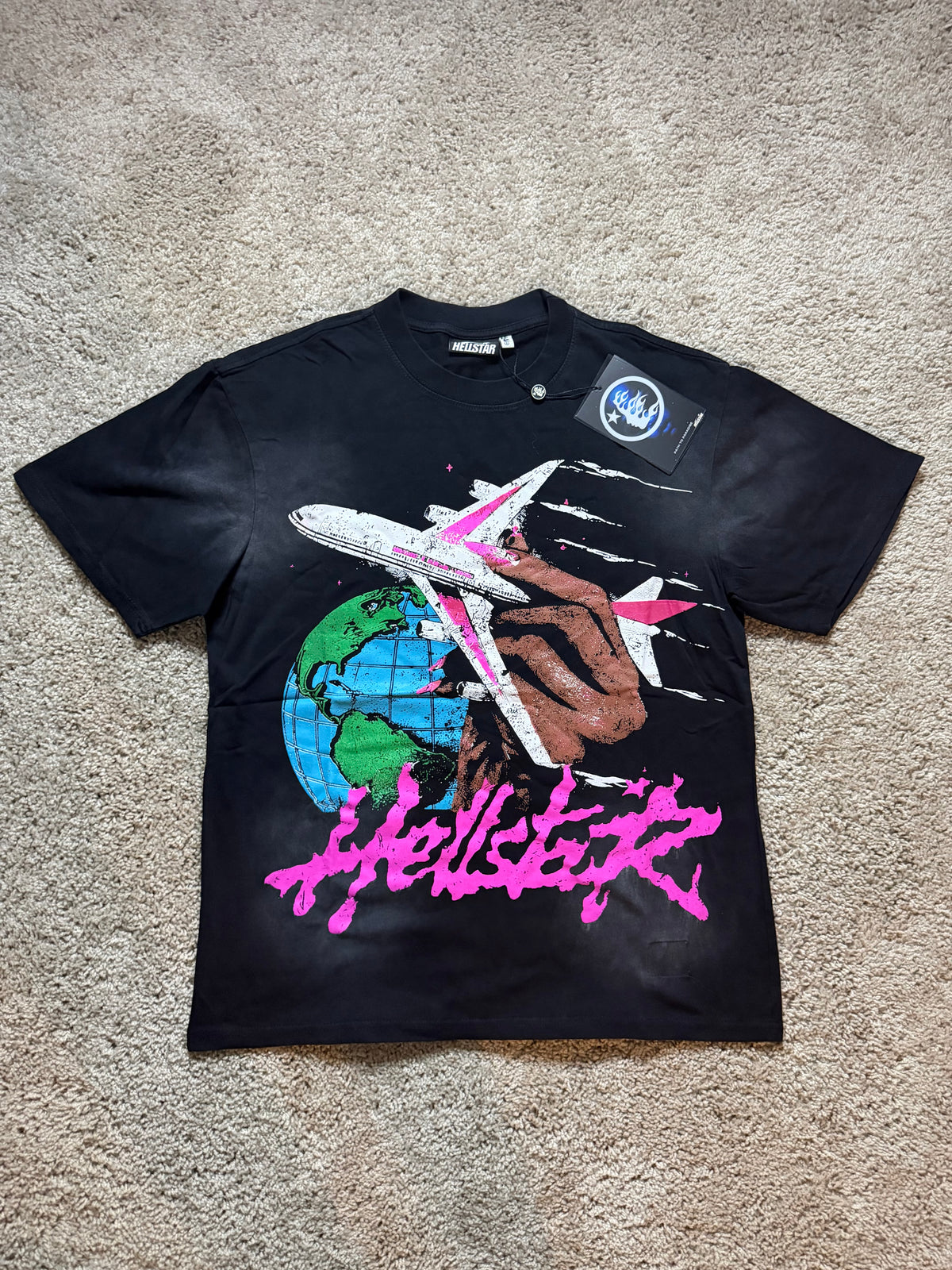 Hellstar Worldwide Airplane Black Tee