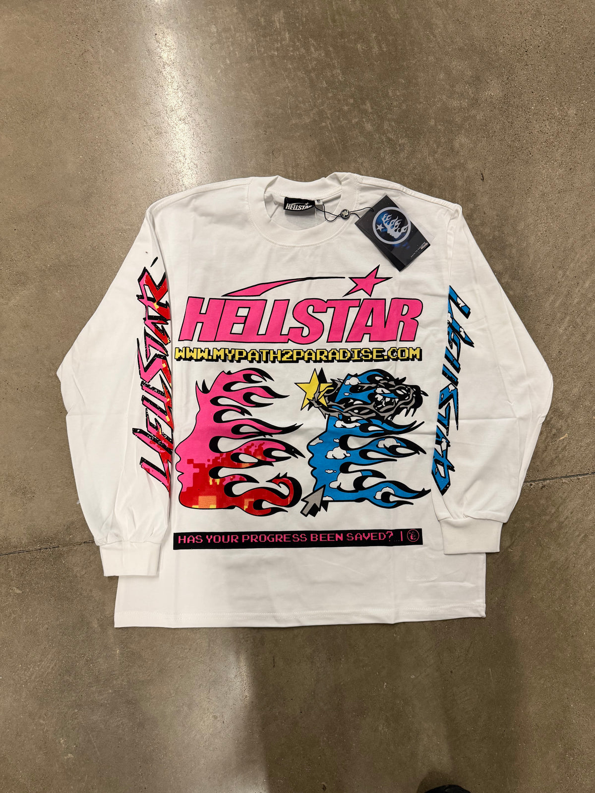 Hellstar Pixel White Long Sleeve