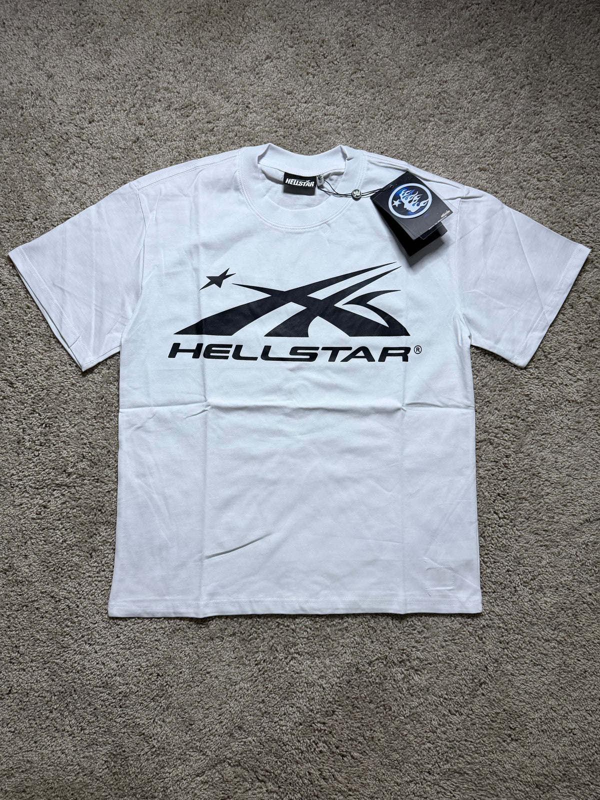 Hellstar Black Shooting Star White Tee