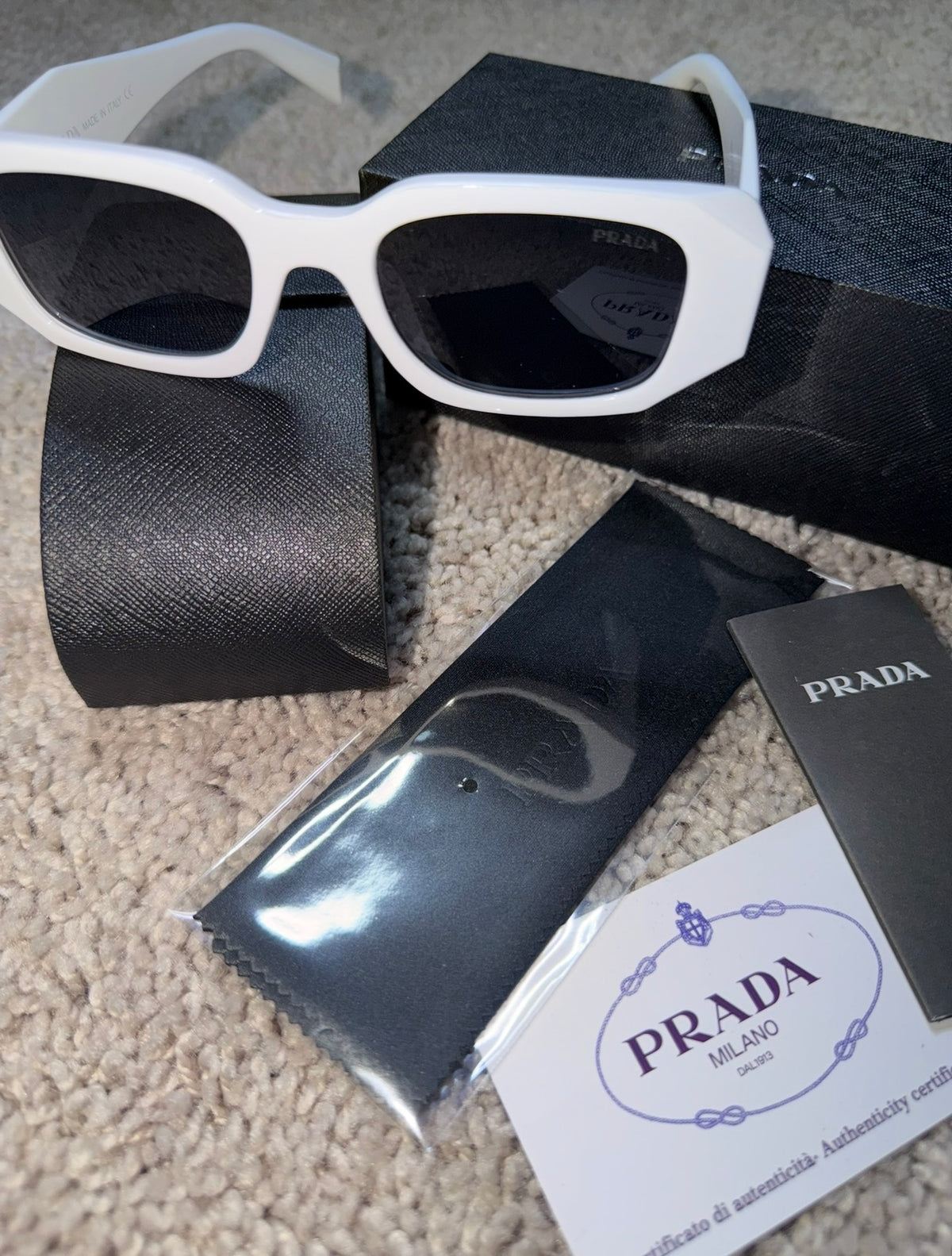 Prada White Sunglasses
