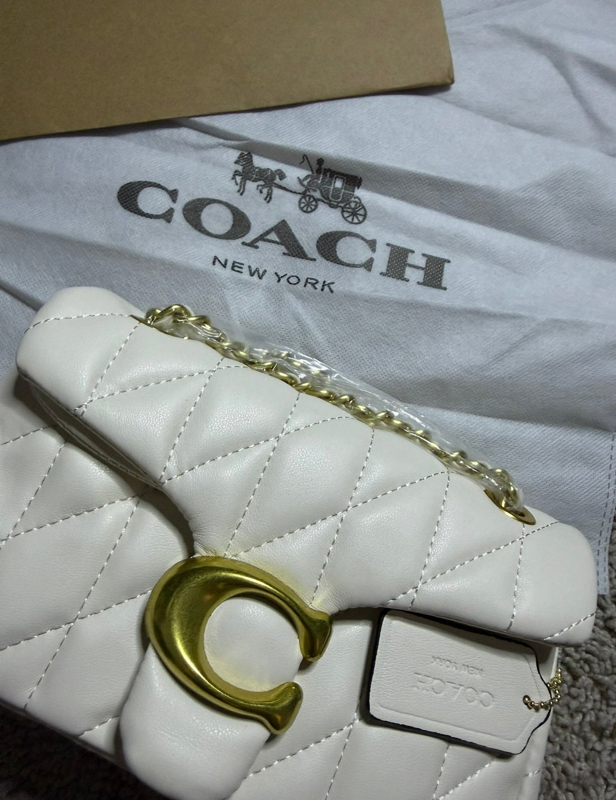 Coach White Quilted bag
