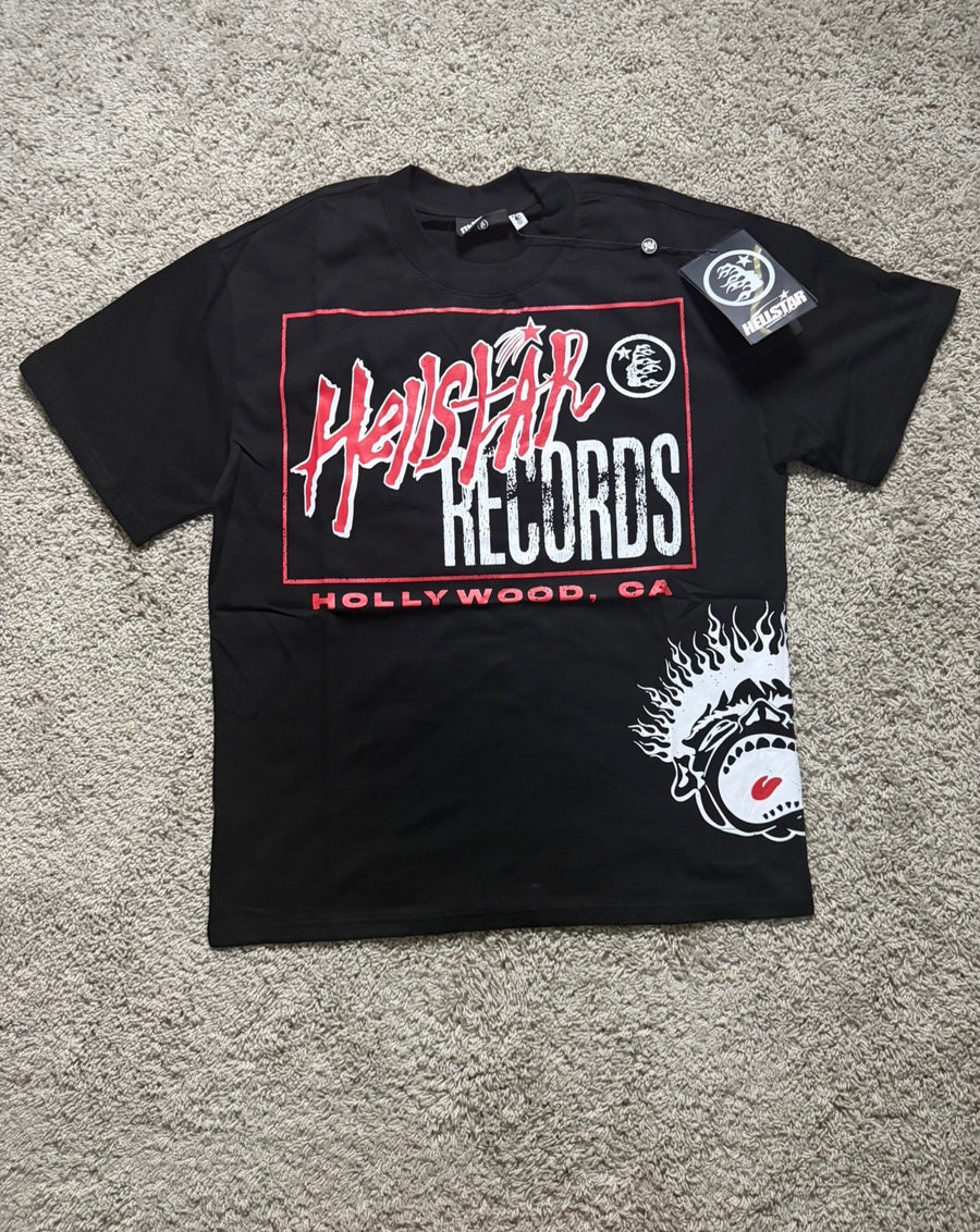 Hellstar records black red accents Tee