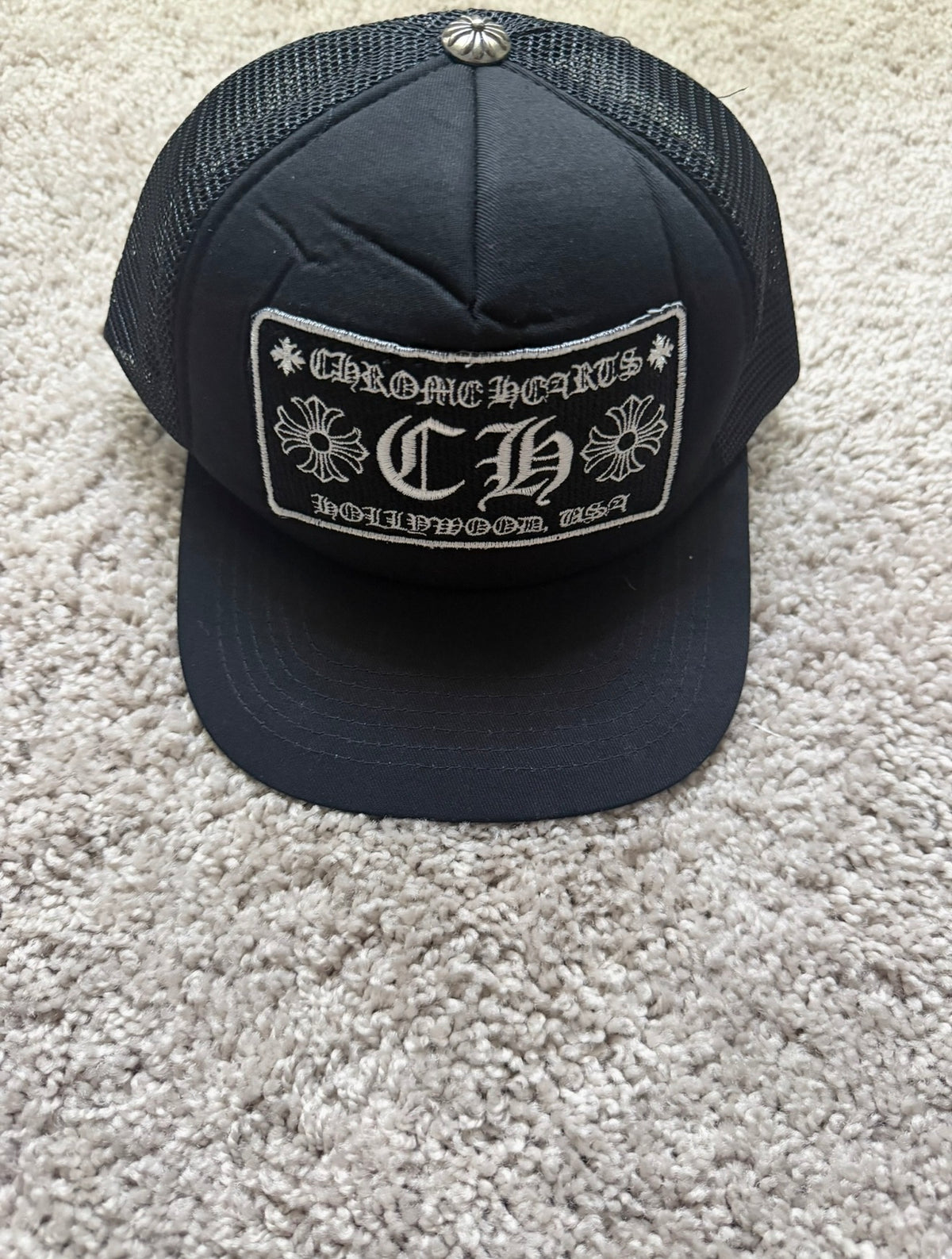Chrome Heart Black Trucker Hat