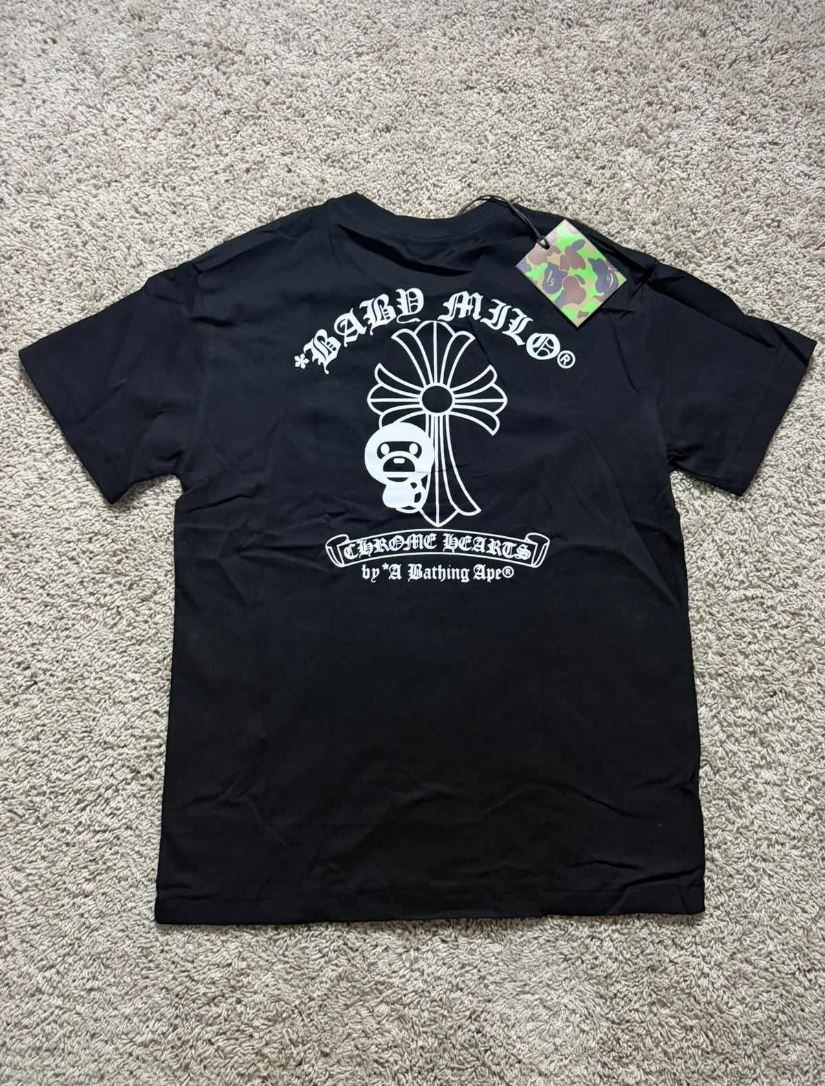 BAPE X Chrome Black tee