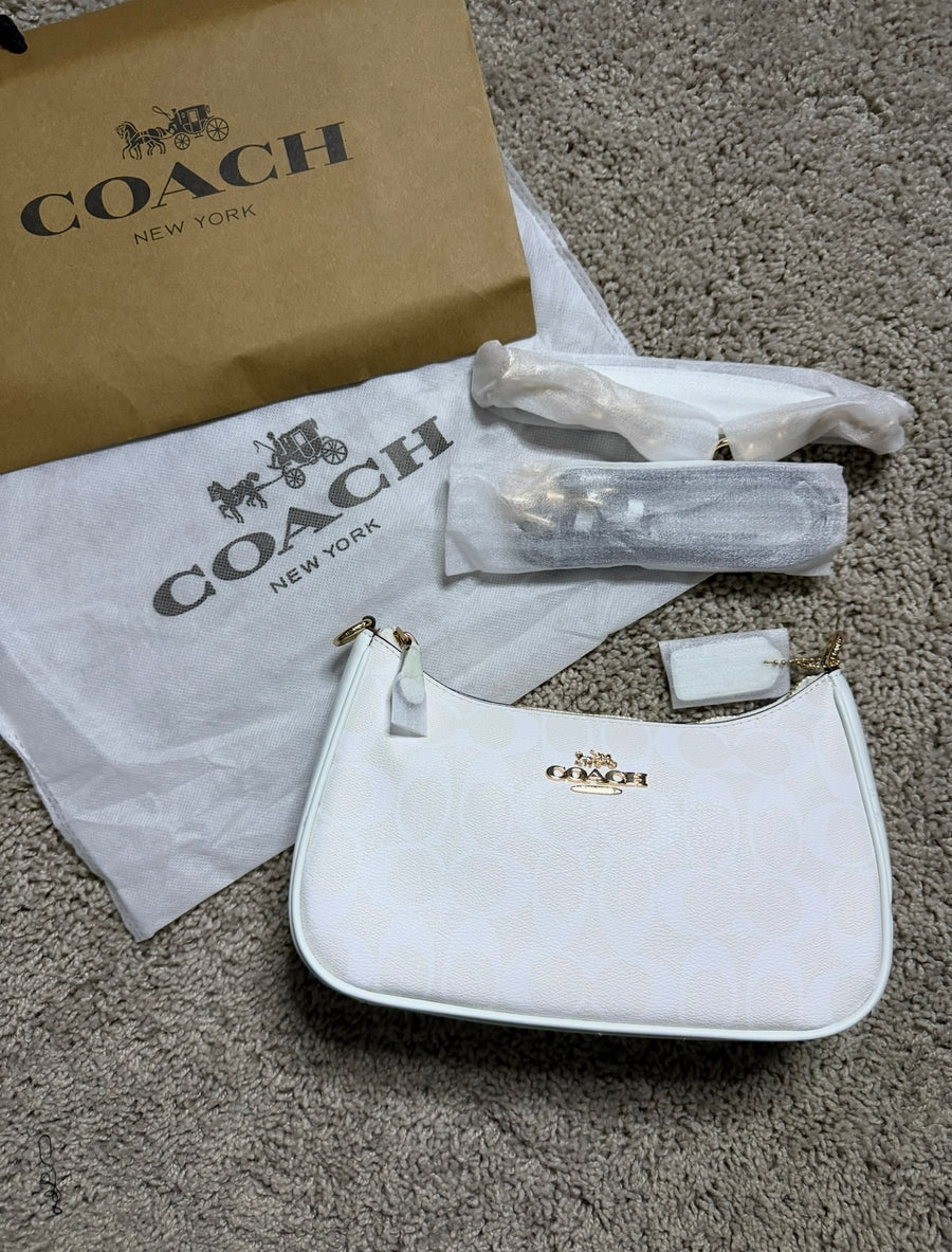 Coach White Teri Shoulder Bag