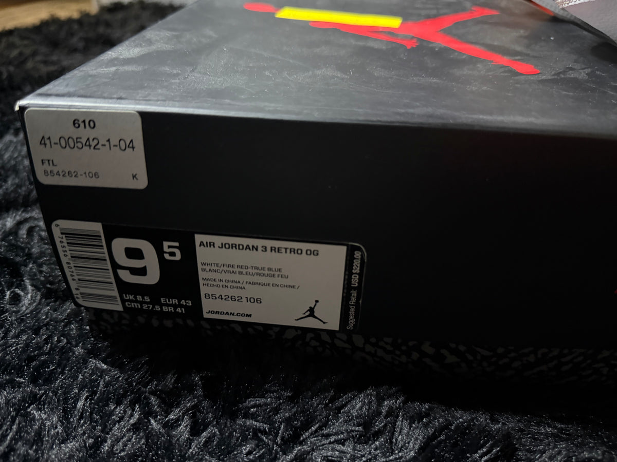 Jordan 3 wizards Pre-Owned