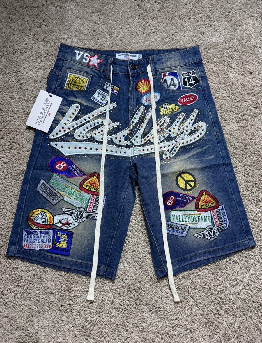 Valley Blue Patch Jorts