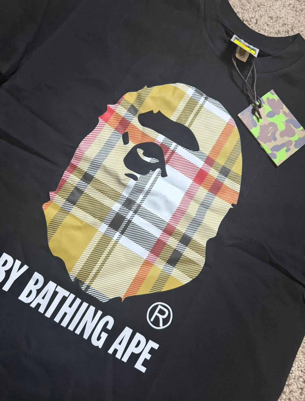 Bape Check Black tee