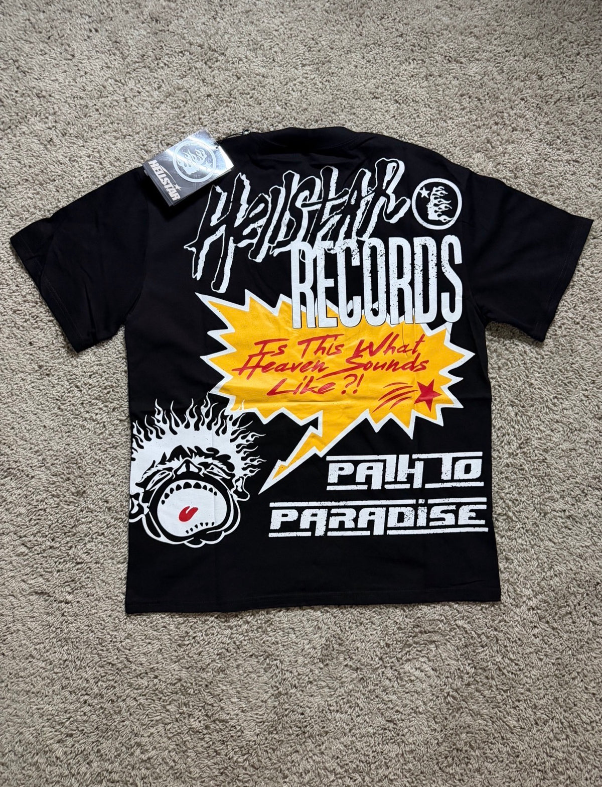 Hellstar records black red accents Tee