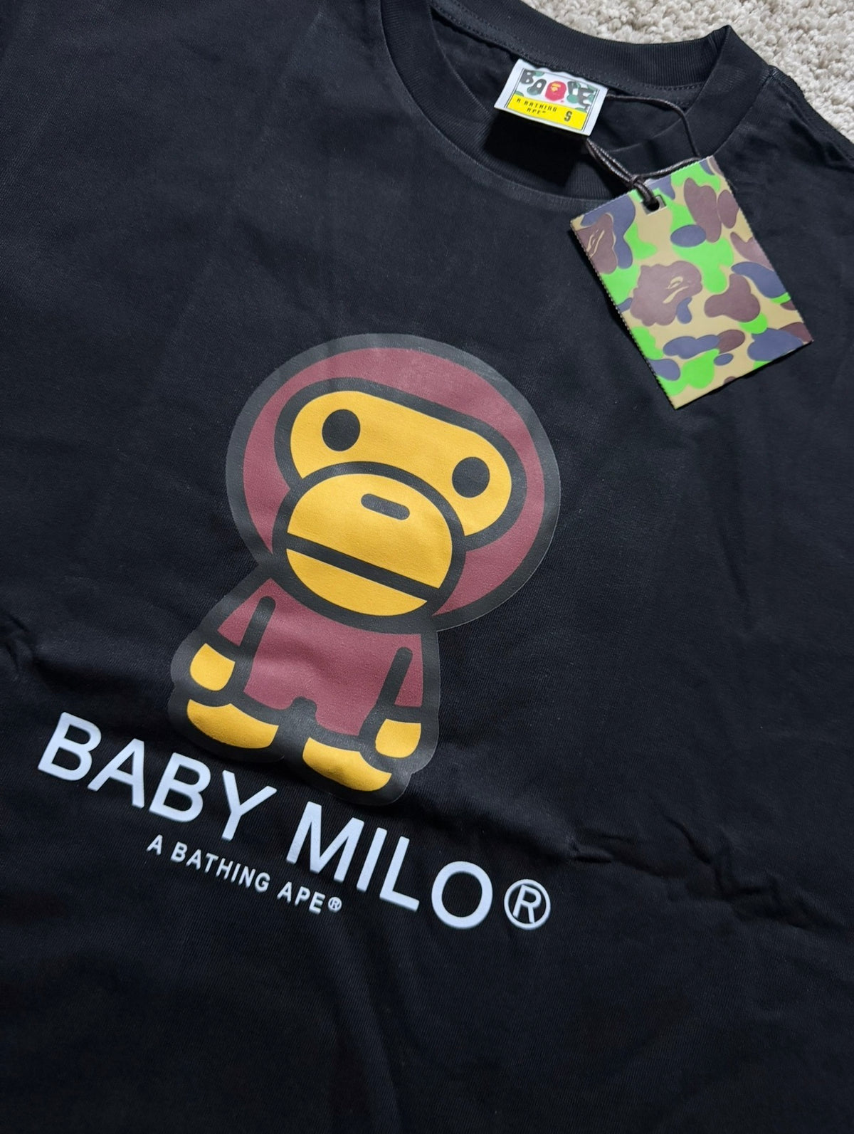 Bape Baby Milo Black Tee