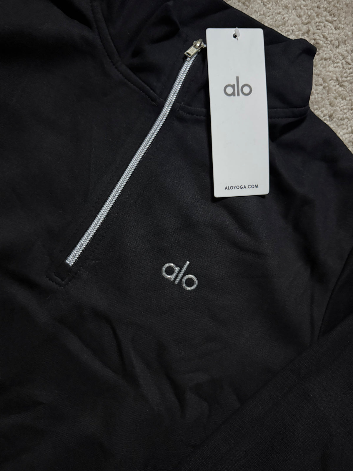 Alo black quarter zip