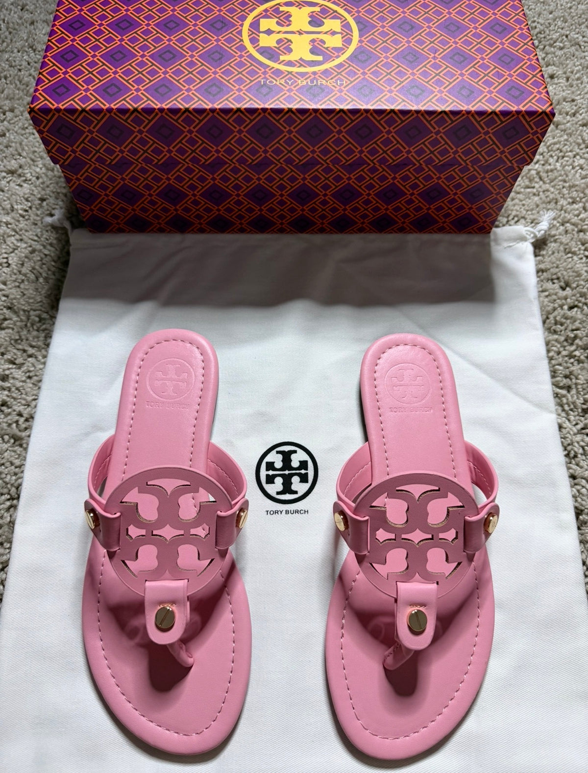 Tory Burch Pink Matte Sandals