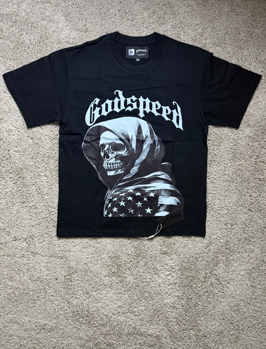 Godspeed black Skelton tee