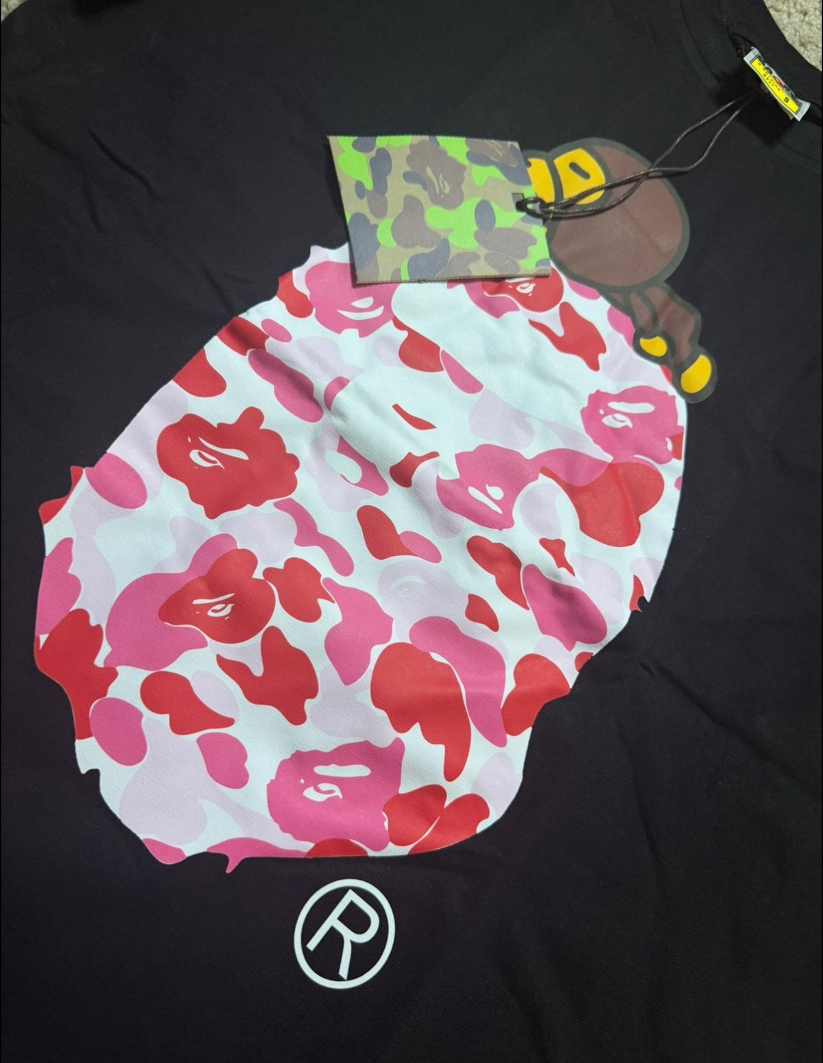 Bape X baby Milo Pink Head Tee