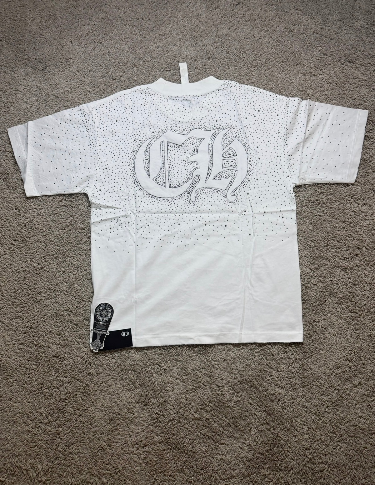 Chrome Heart White Rhinestone tee