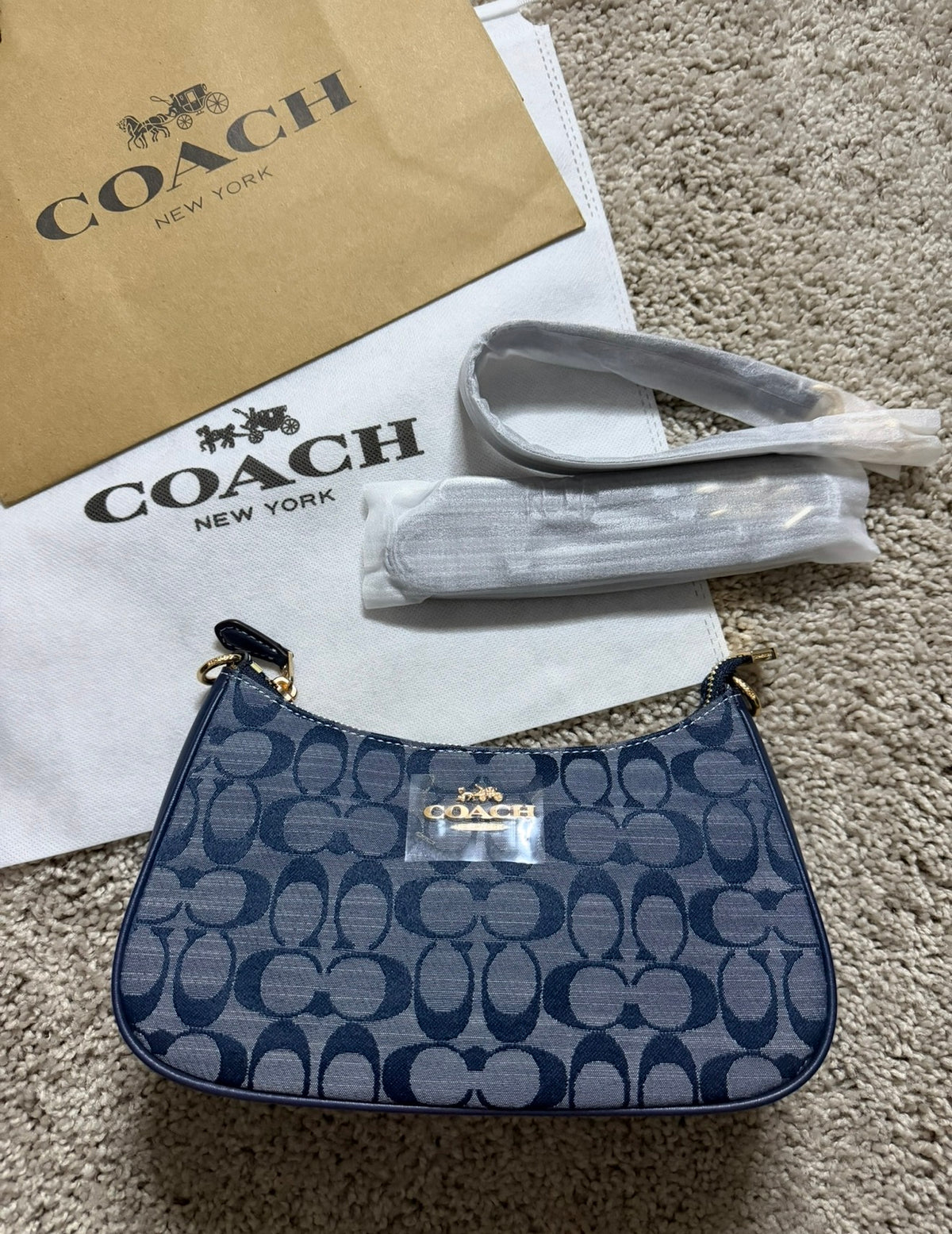 Coach Blue Teri Shoulder Bag