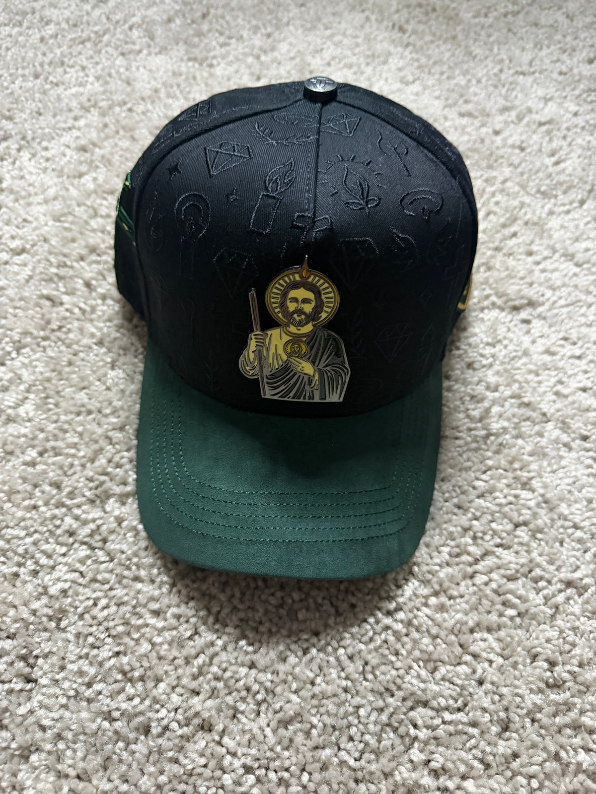 San Judas Black Green Hat