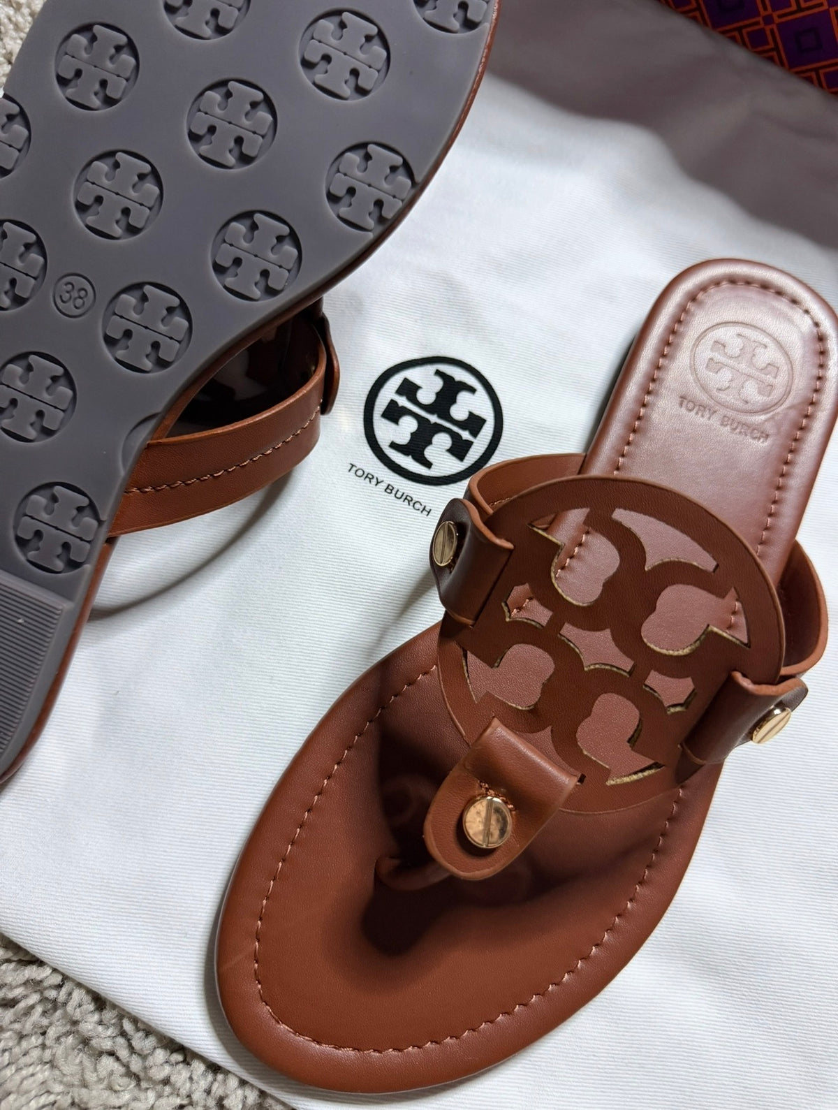 Tory Burch Matte Brown Sandals