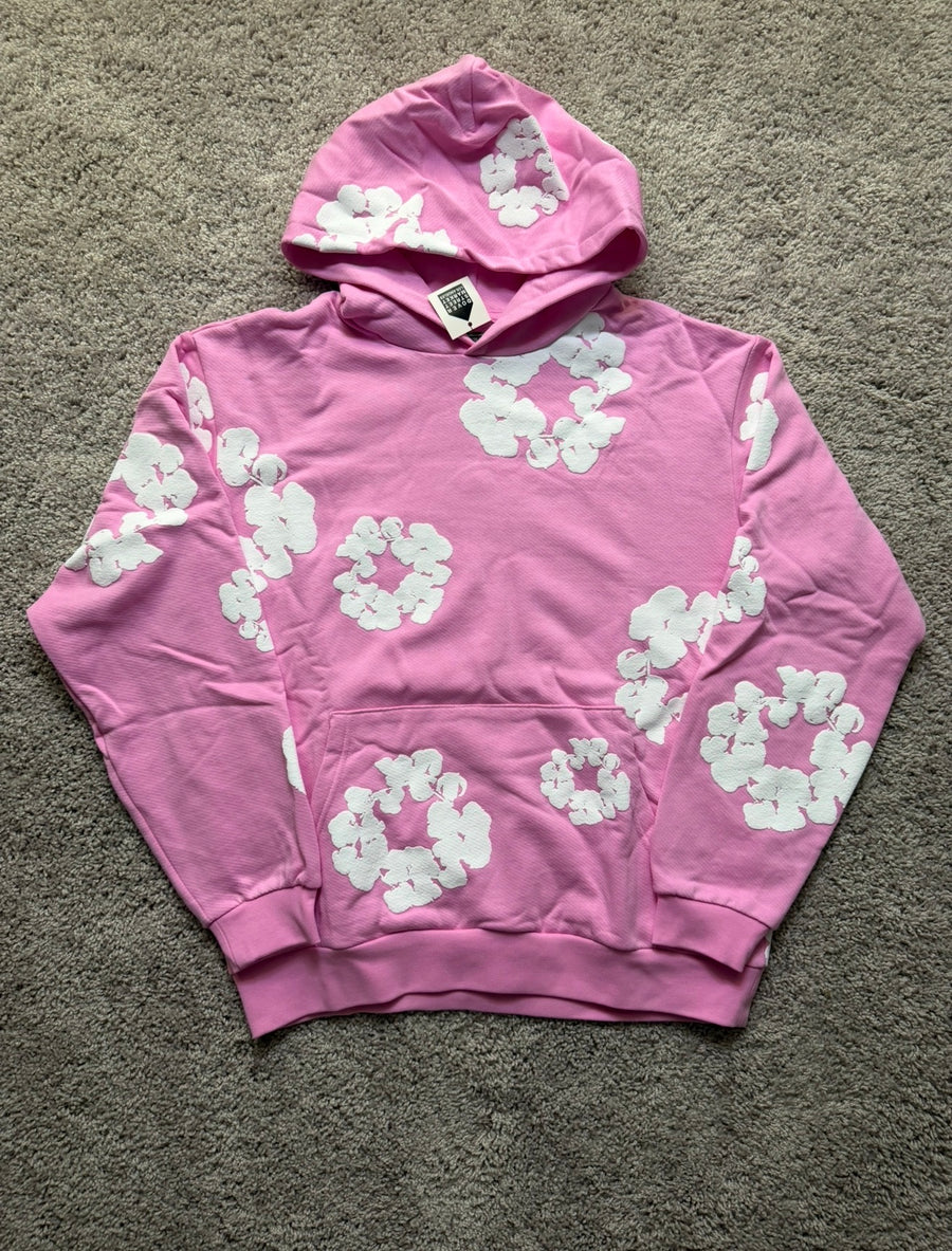 Denim tear Pink Hoodie