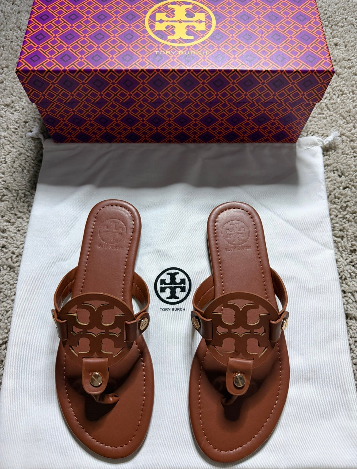 Tory Burch Matte Brown Sandals