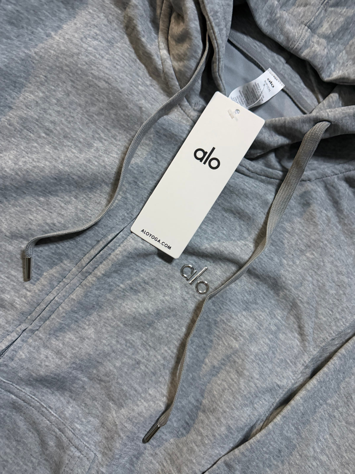 Alo grey Full Zip Hoodie