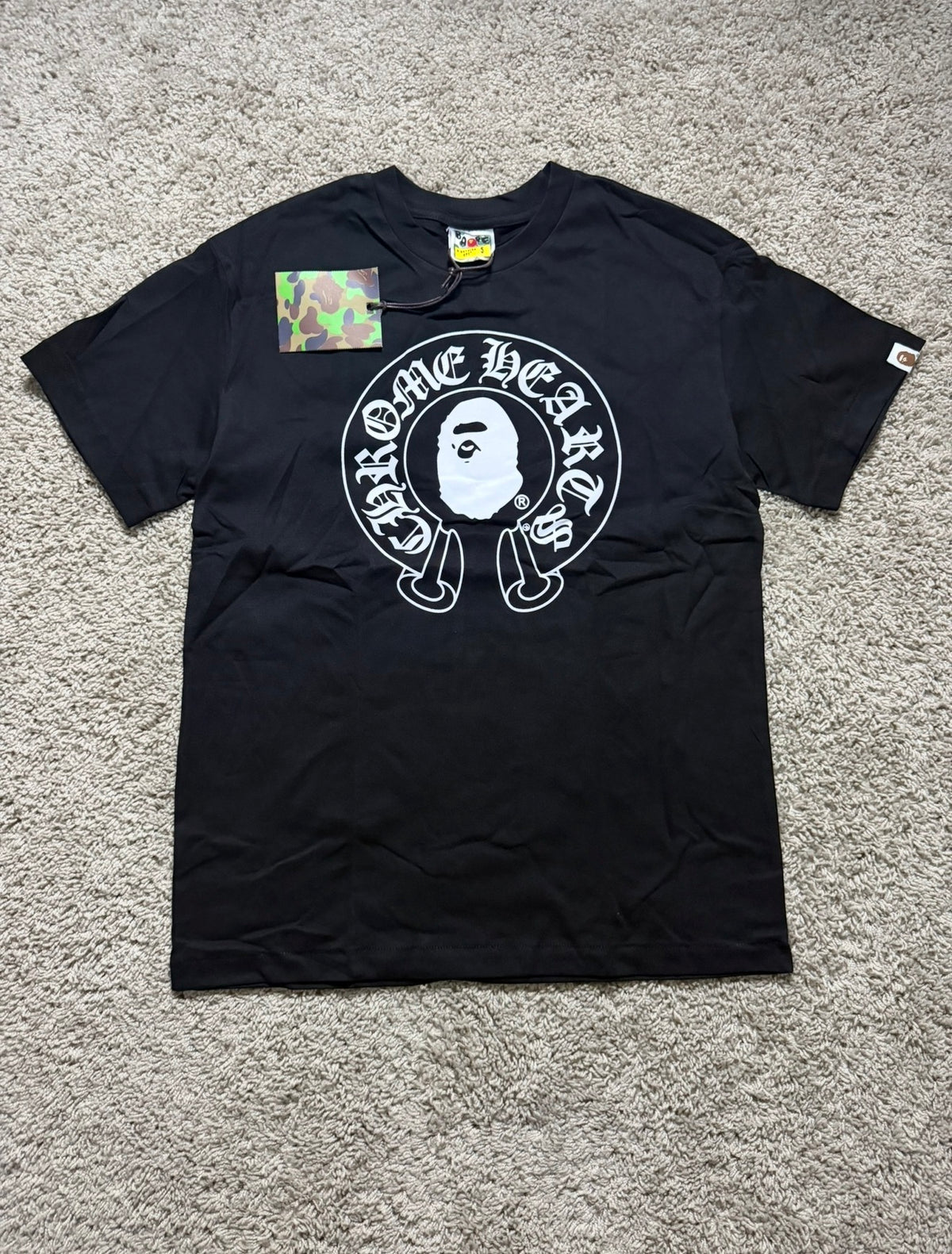 BAPE X Chrome Black tee