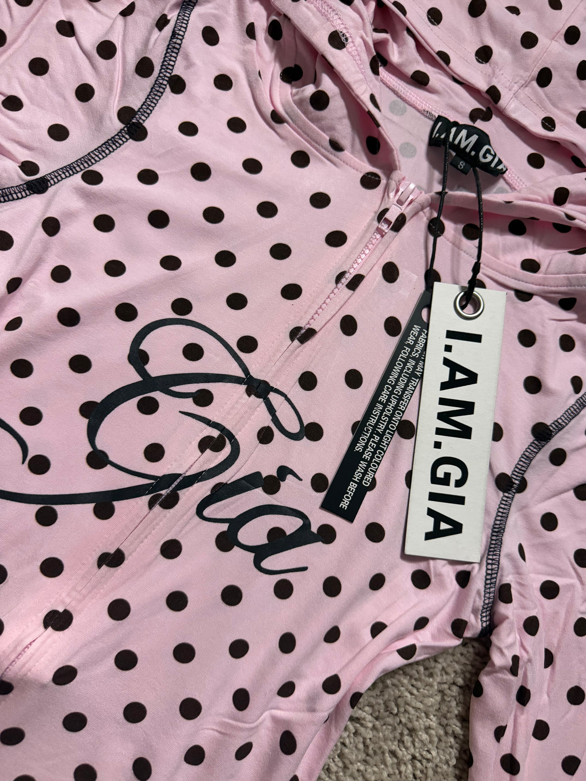 I.AM.GIA Pink Polka Dot Set