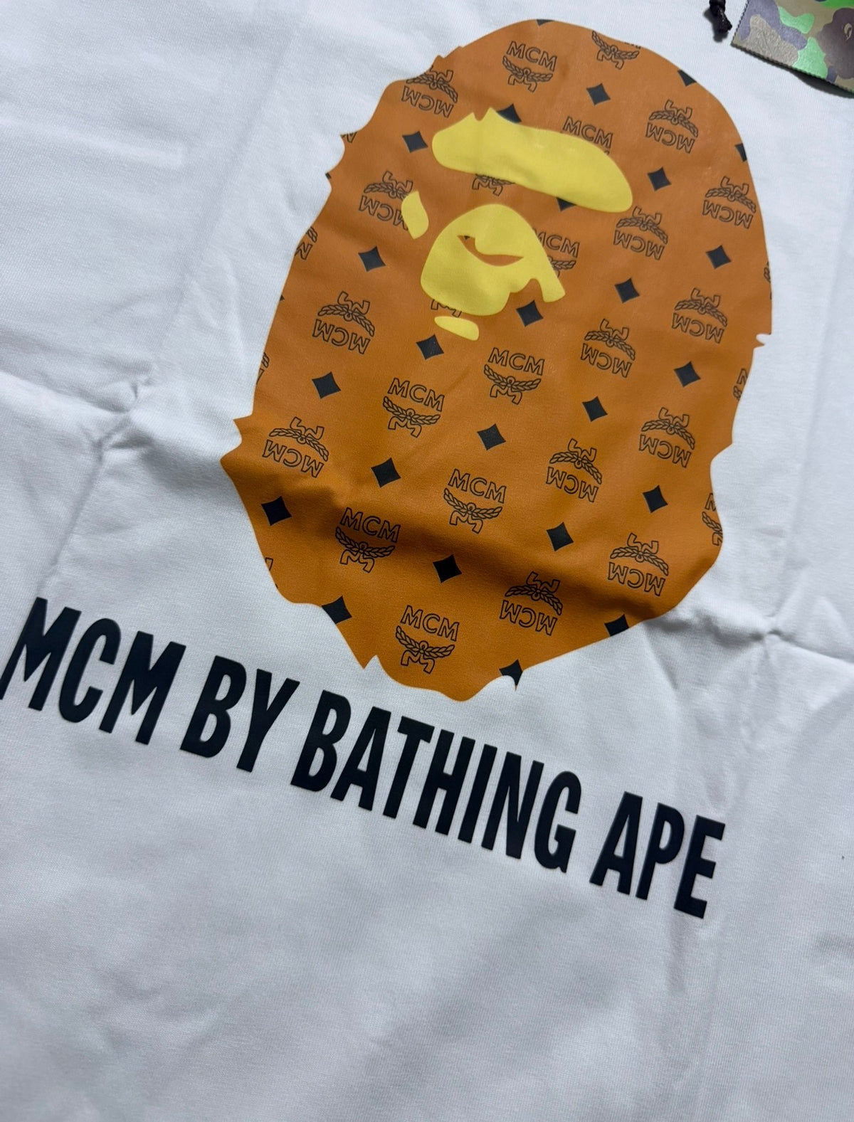 Bape X MCM White tee