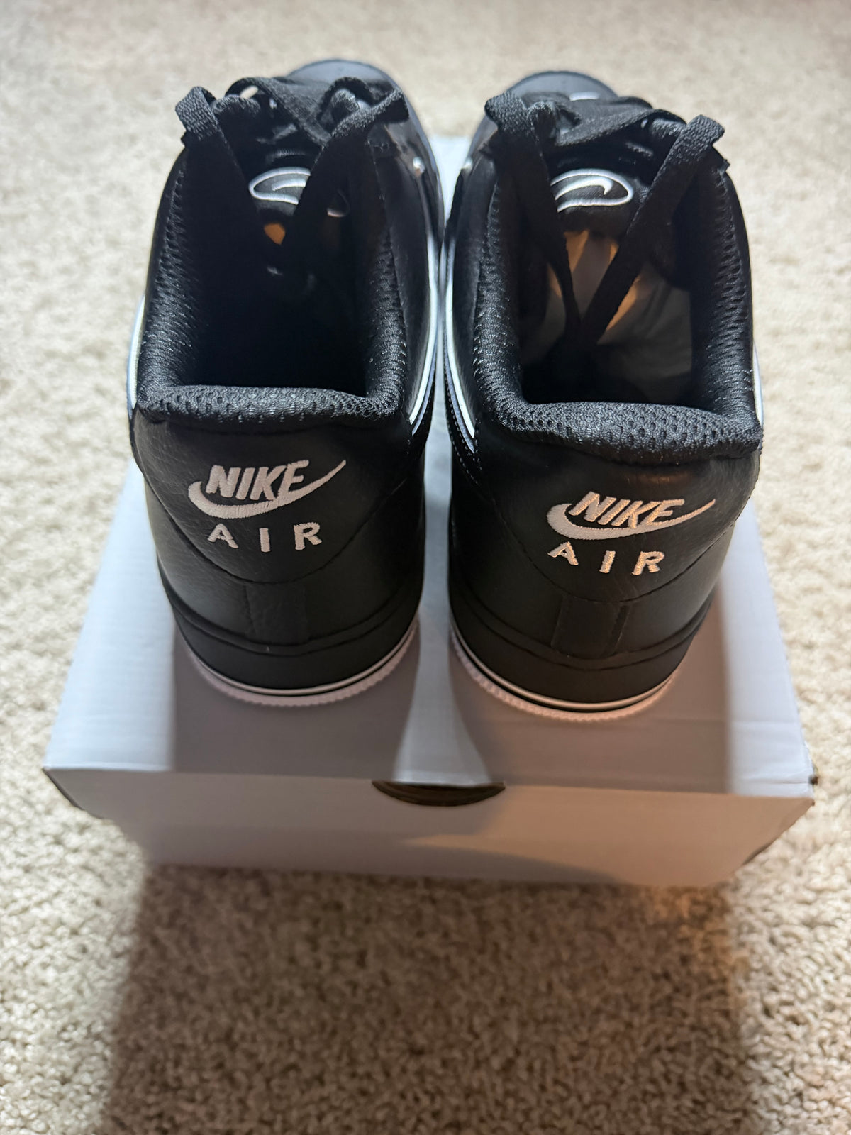Af1 black White accents Brand New!
