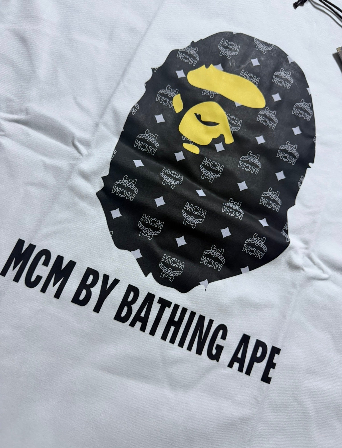Bape X MCM black Ape Head Tee