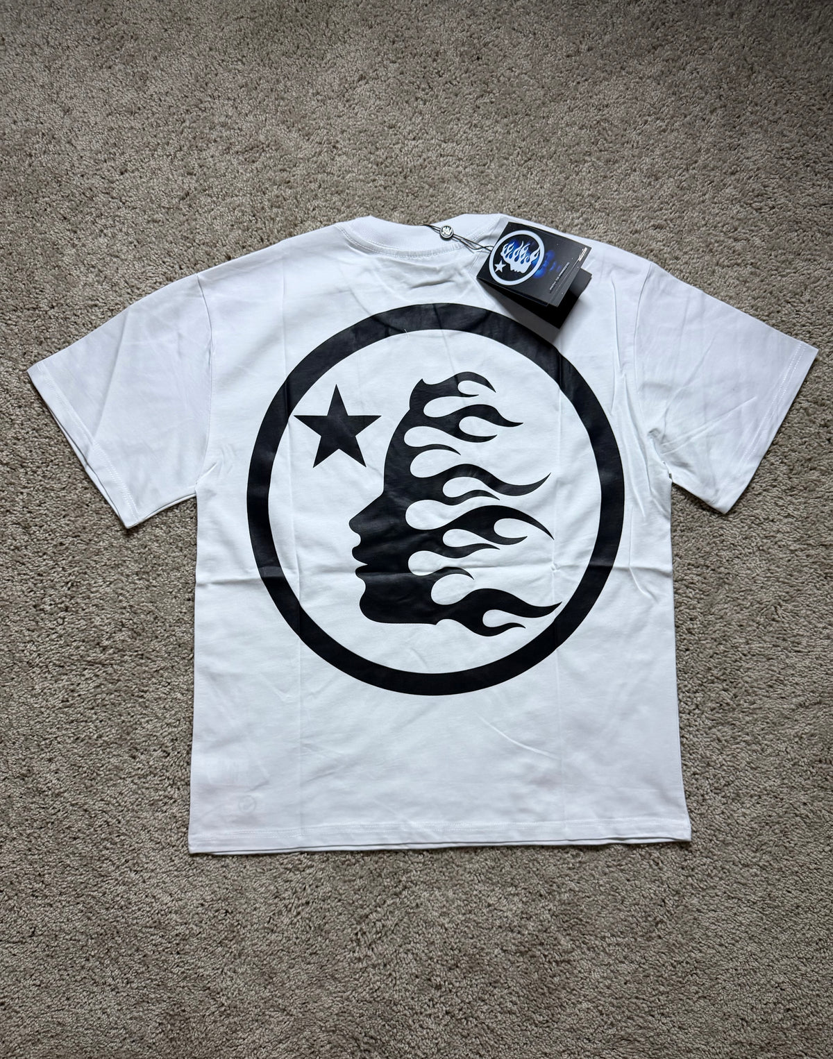 Hellstar Black Shooting Star White Tee