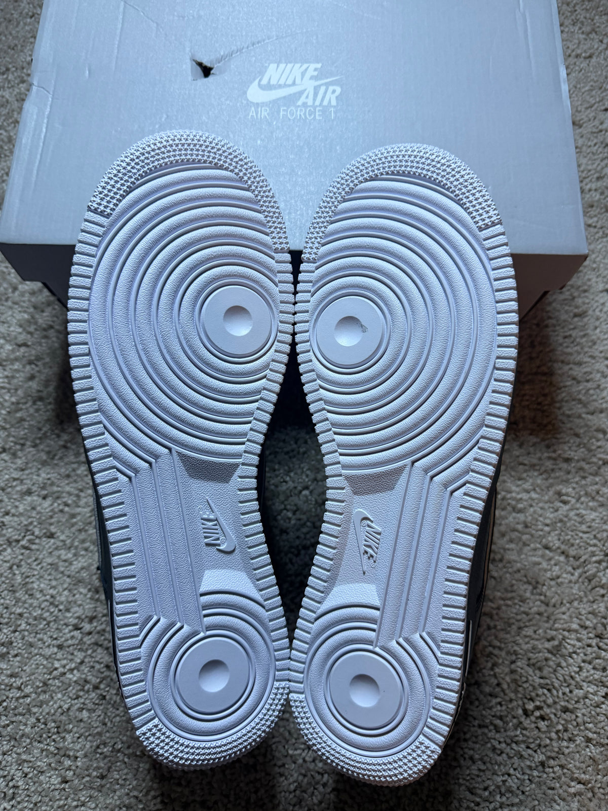 Af1 black White accents Brand New!
