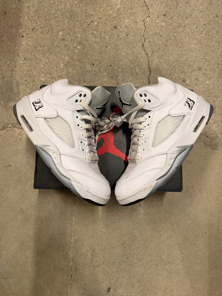 Jordan 5 White Metallic Pre-Owned
