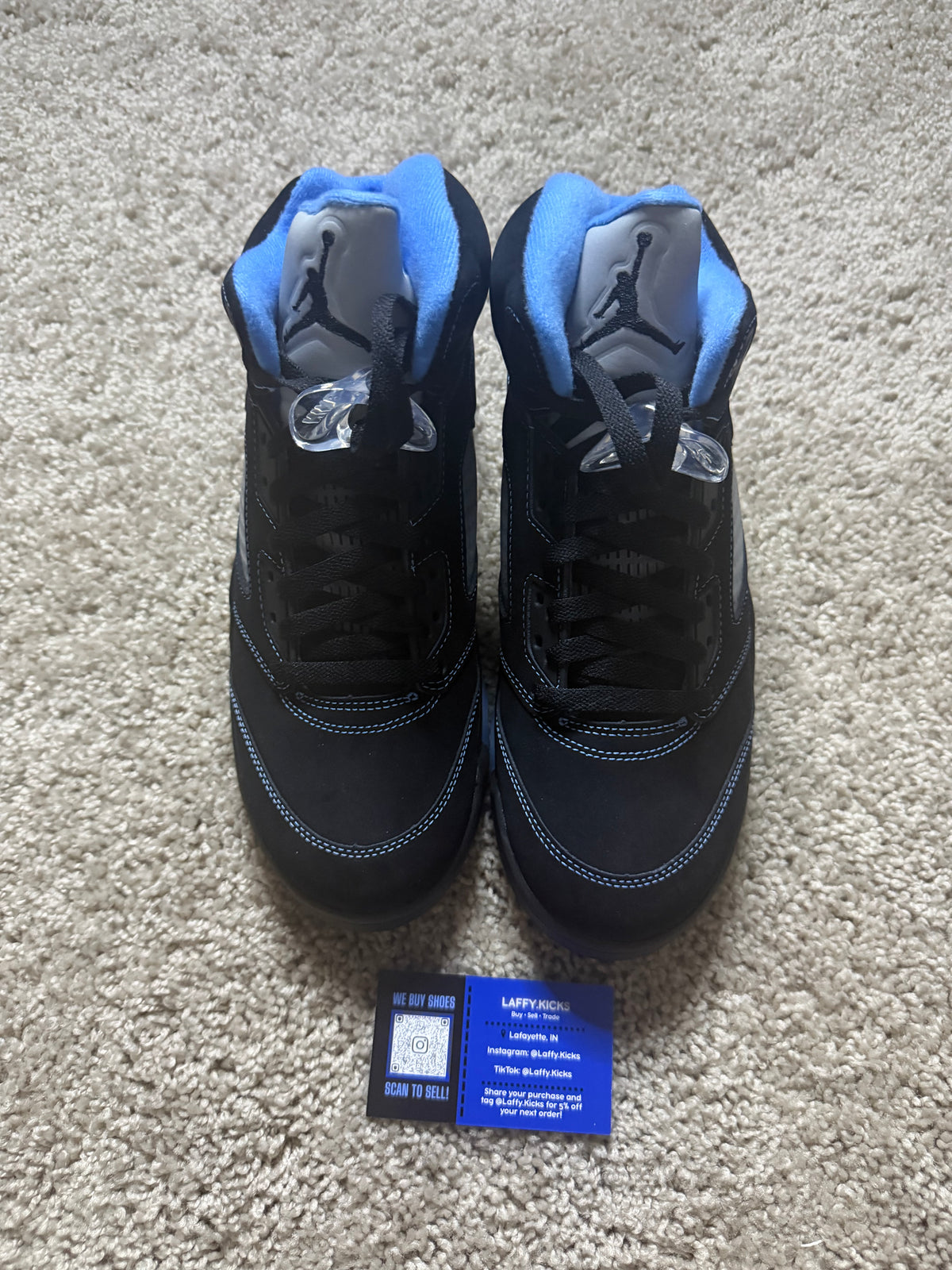 Jordan 5 Black University Blue