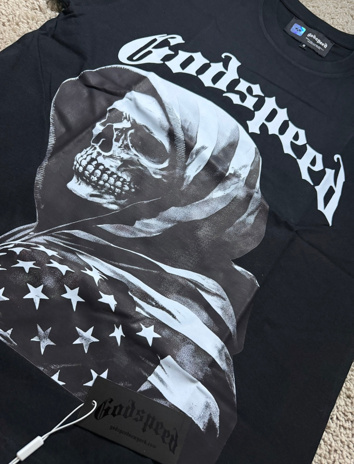 Godspeed black Skelton tee