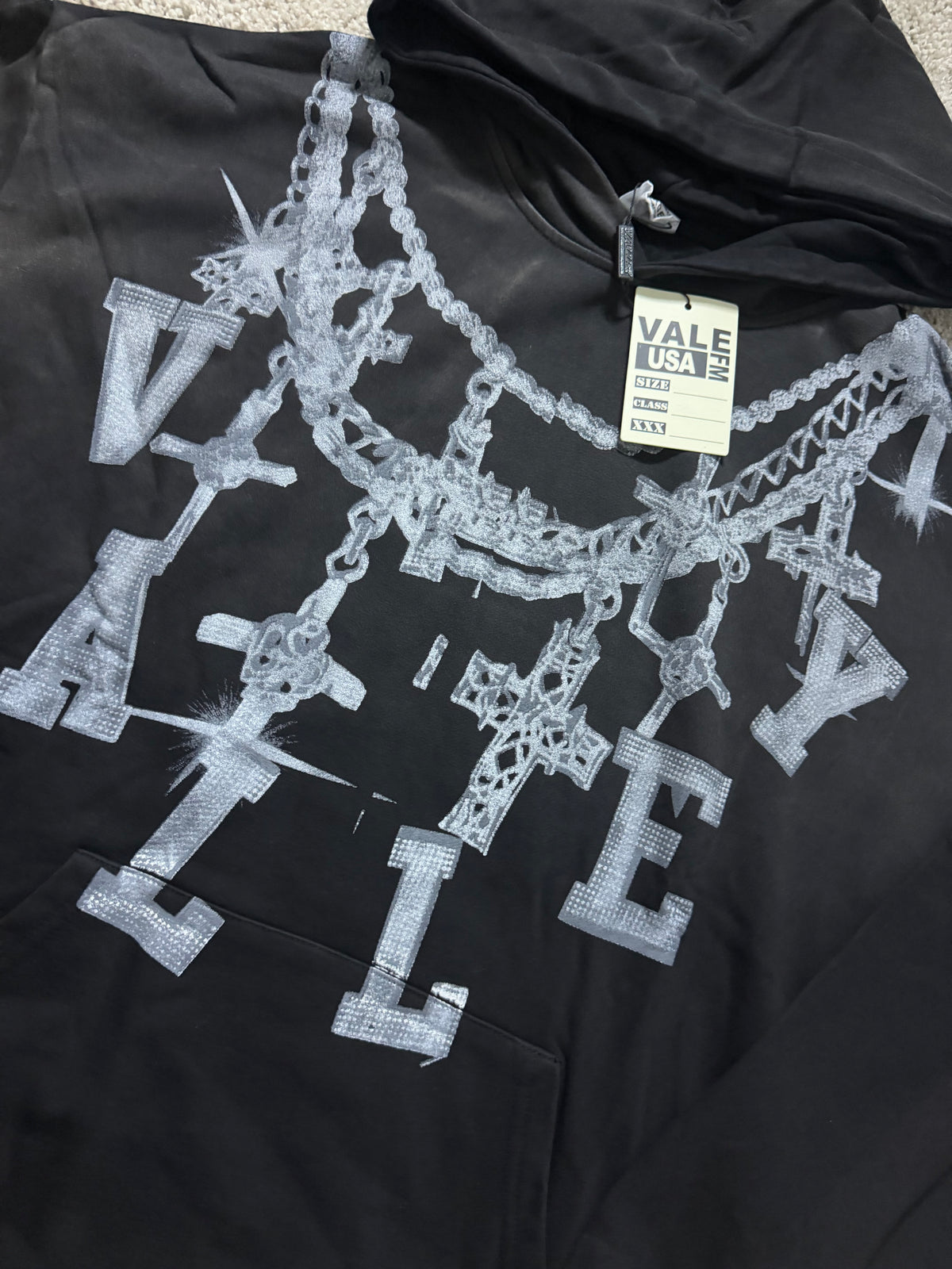 Valley Jam 1987 Black Chain Hoodie